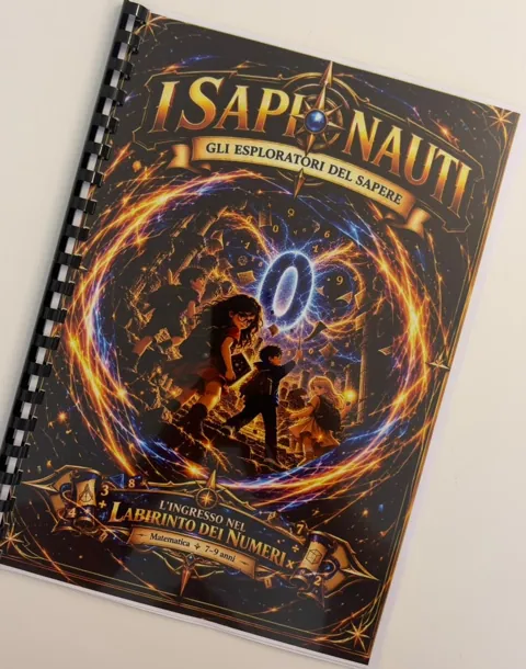 Il Labirinto dei Numeri stampato e rilegato a spirale